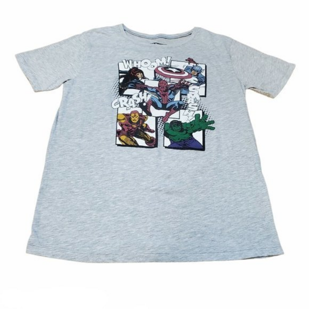 Juniors XL (15-17) Retro Marvel‎ Comics Tee Spiderman Iron Man Captain America